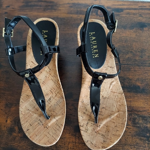 Lauren Ralph Lauren Shoes - Lauren Ralph Lauren Reeta Cork Wedge Sandal 5-6
